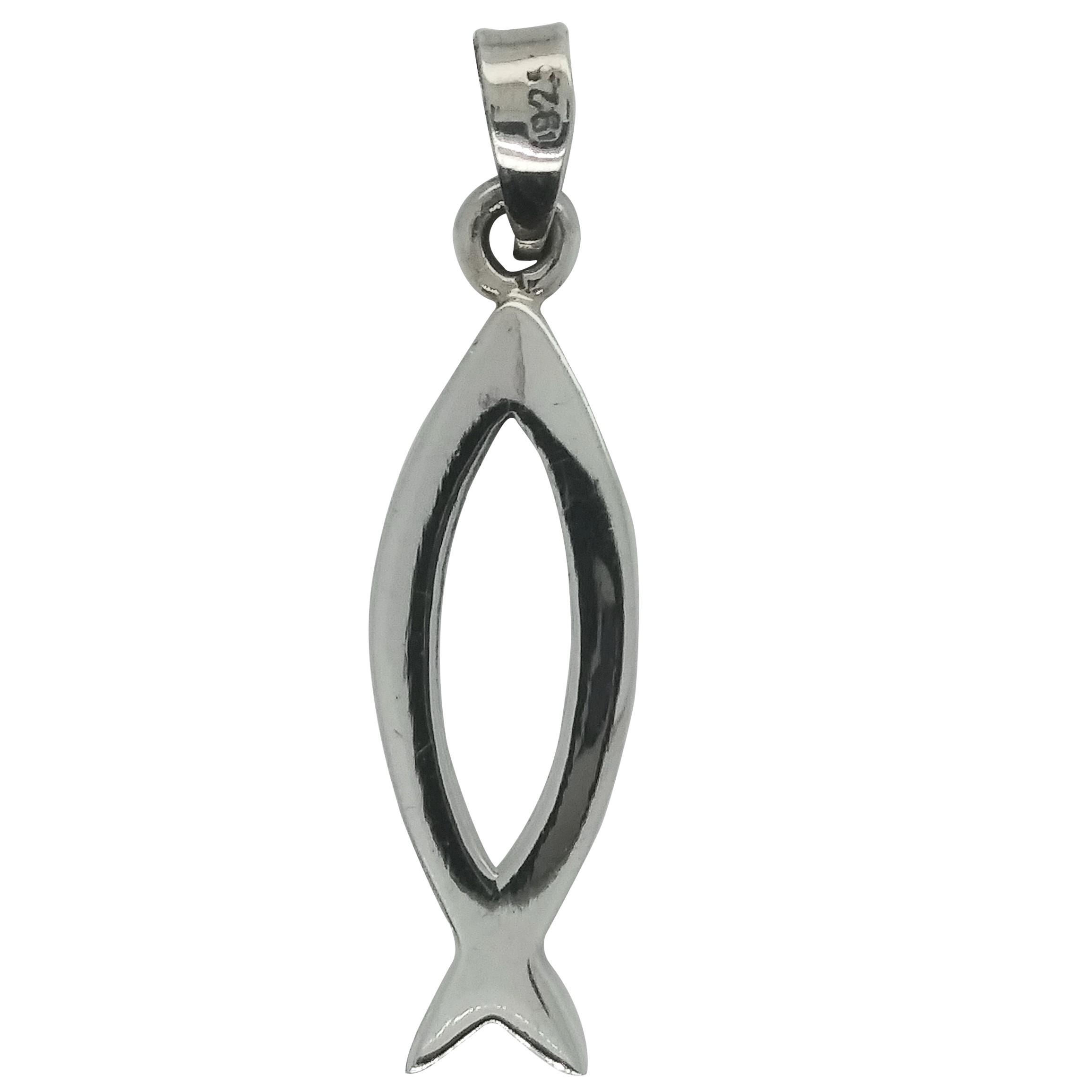 Sterling Silver Christian Fish Pendant image