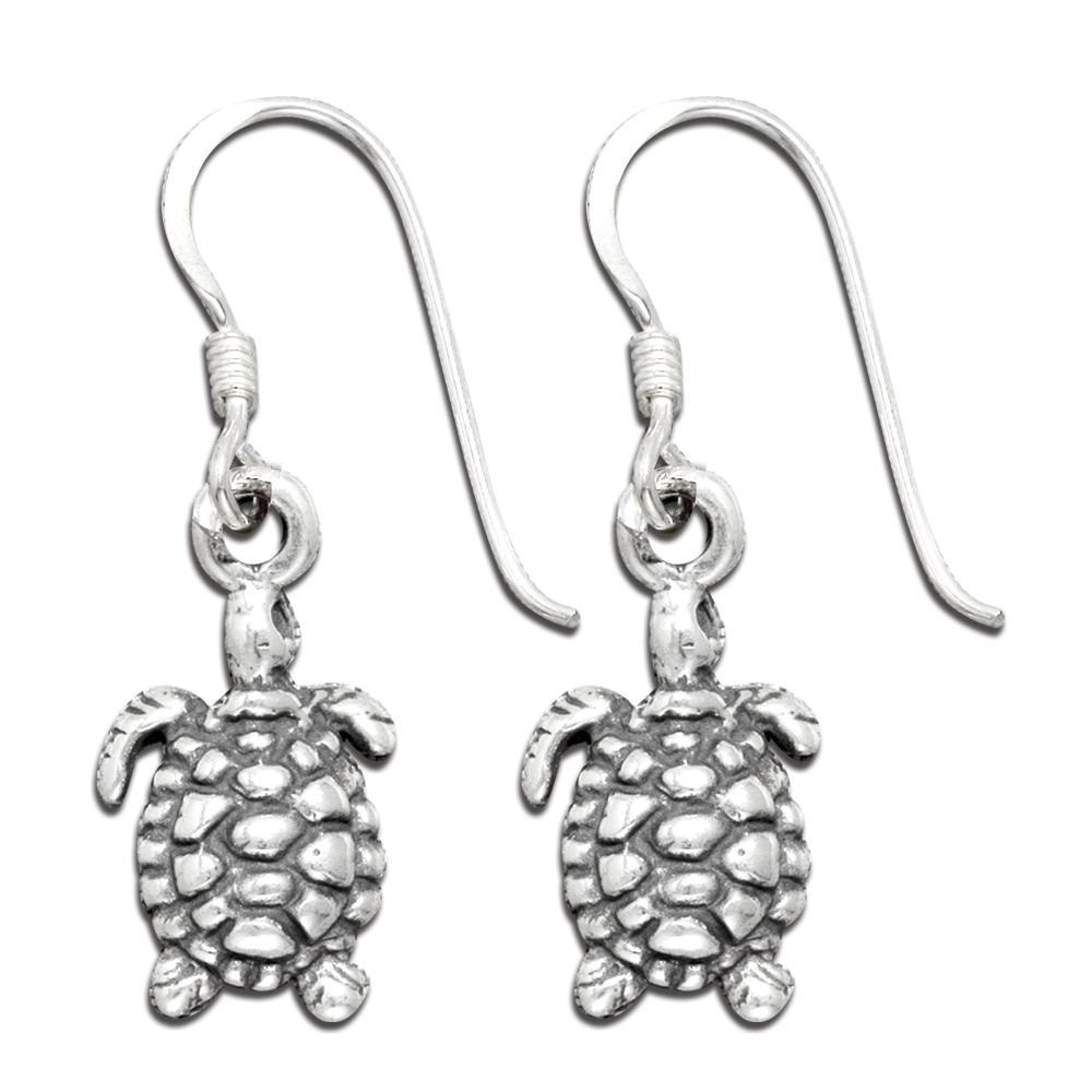 Sterling Silver Turtle Earrings (NE-1414) image