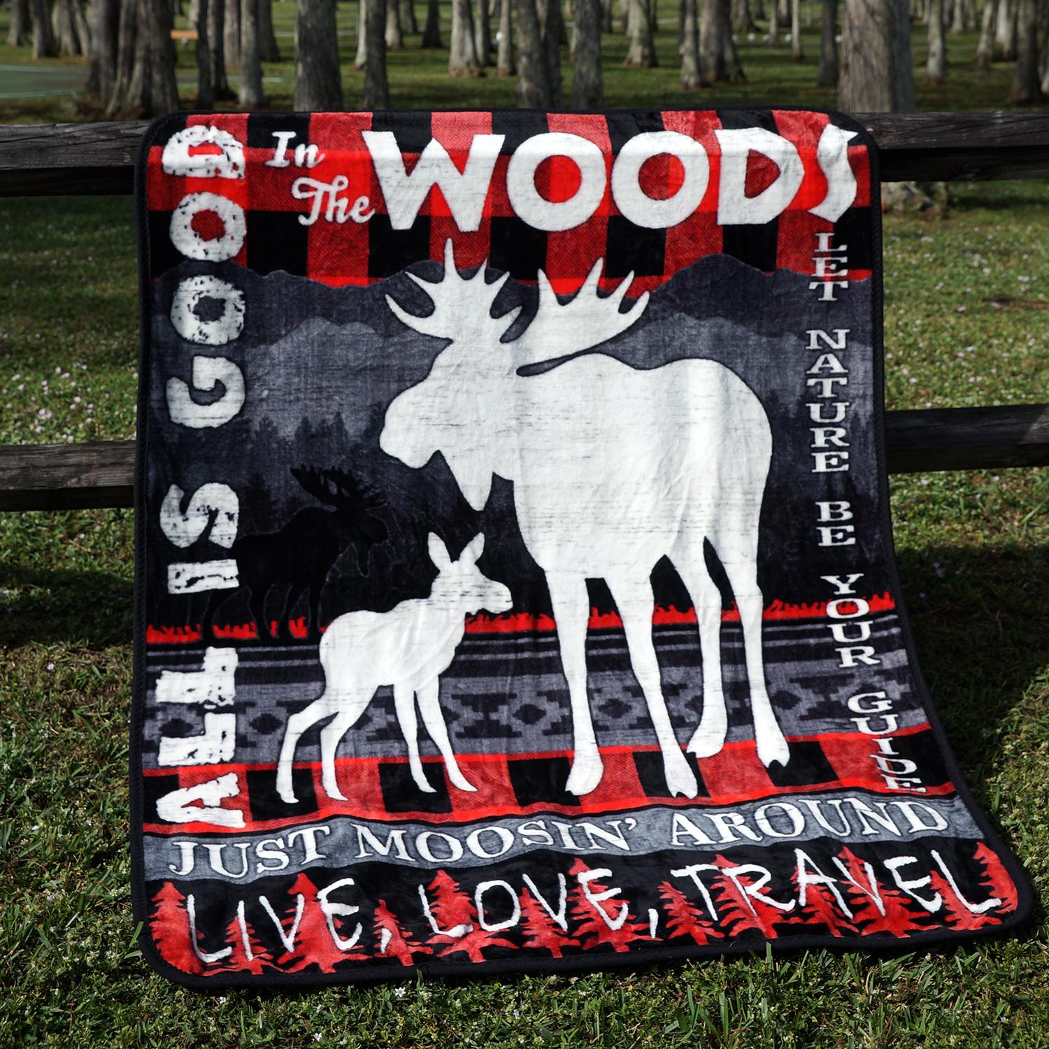 Wording Good in Woods Throw image