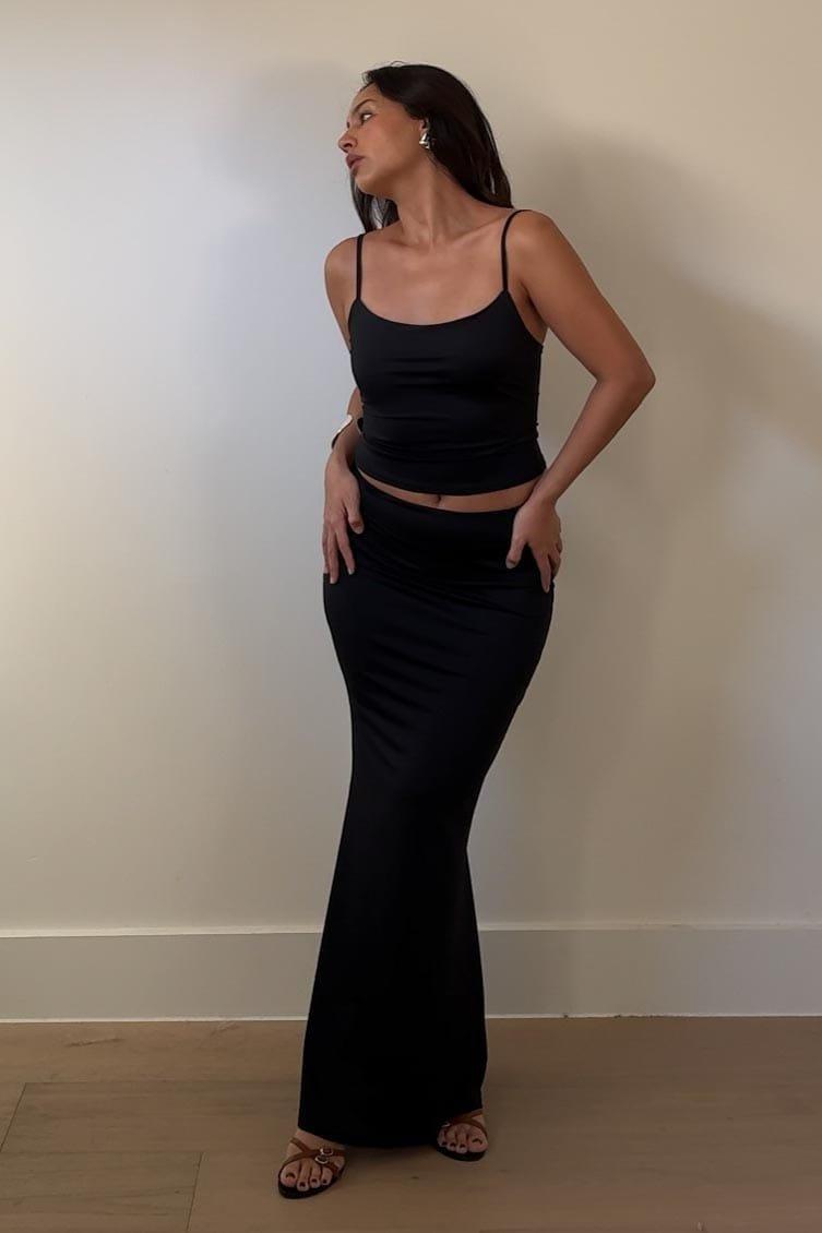 Scoop Neck Tank And Maxi Skirt Set (S7857SET) image
