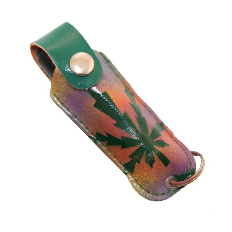 1/2 Oz. Pepper Spray W/ Leaf Painted Case Key Chain
