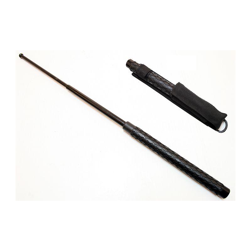 28.5 Inch Solid Steel Baton With Sheath Diamond Grip image