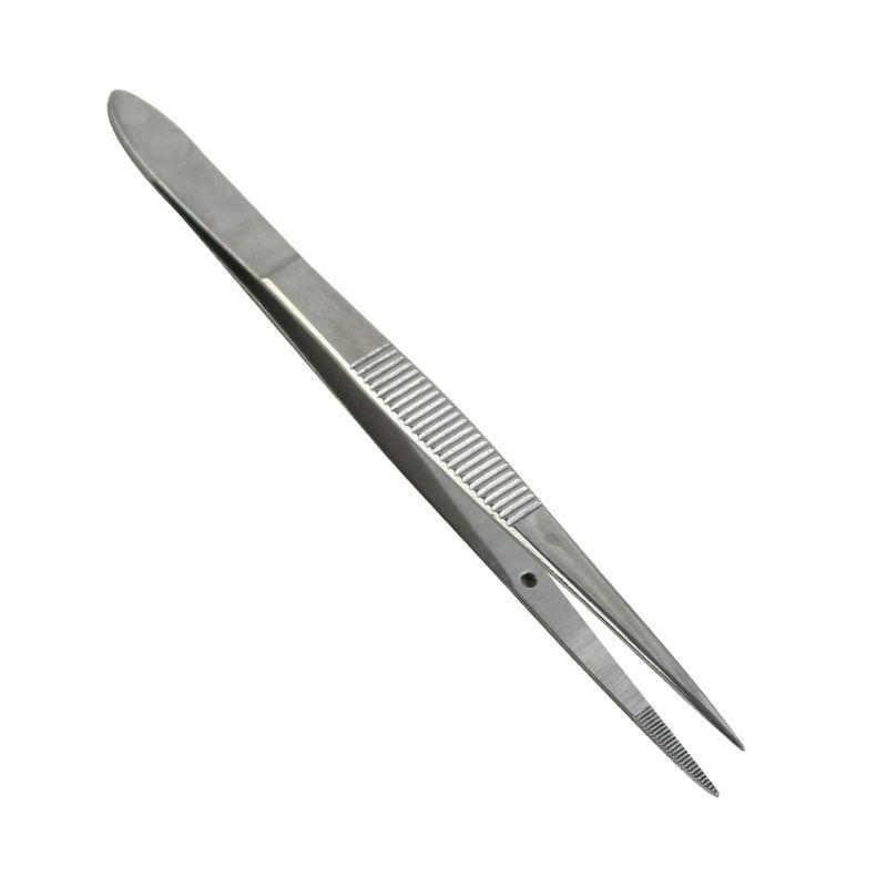 BDeals 4.5 Inch Micro-Fine Tip Stainless Steel Tweezers Forceps Great For Removal of Ingrown Hairs, Stitches, Ticks image