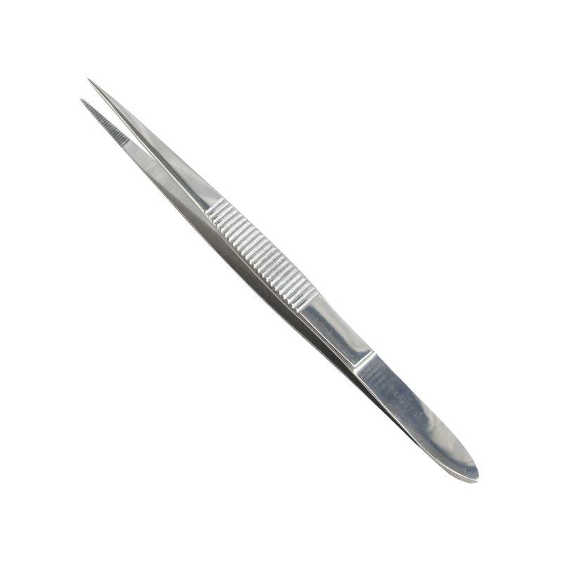Bdeals 4.5 Inch Micro-Fine Tip Stainless Steel Tweezers Forceps for Ingrown Hair Splinters Removal image