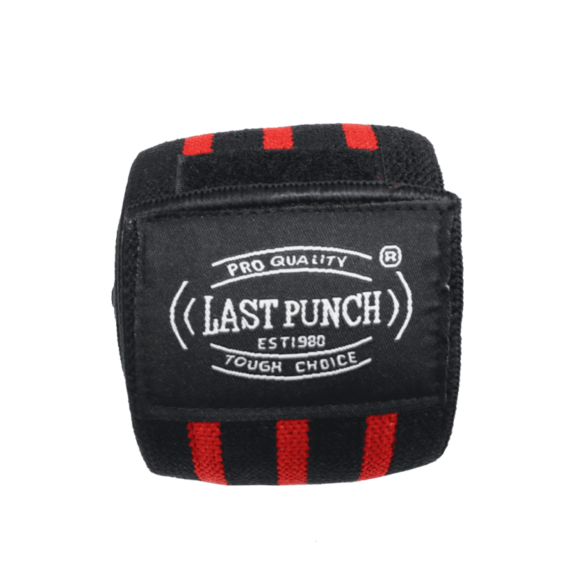Last Punch 78 Inch Red & Black Knee Wraps Leg Support Weight Lifting Bandage Firm Strap image