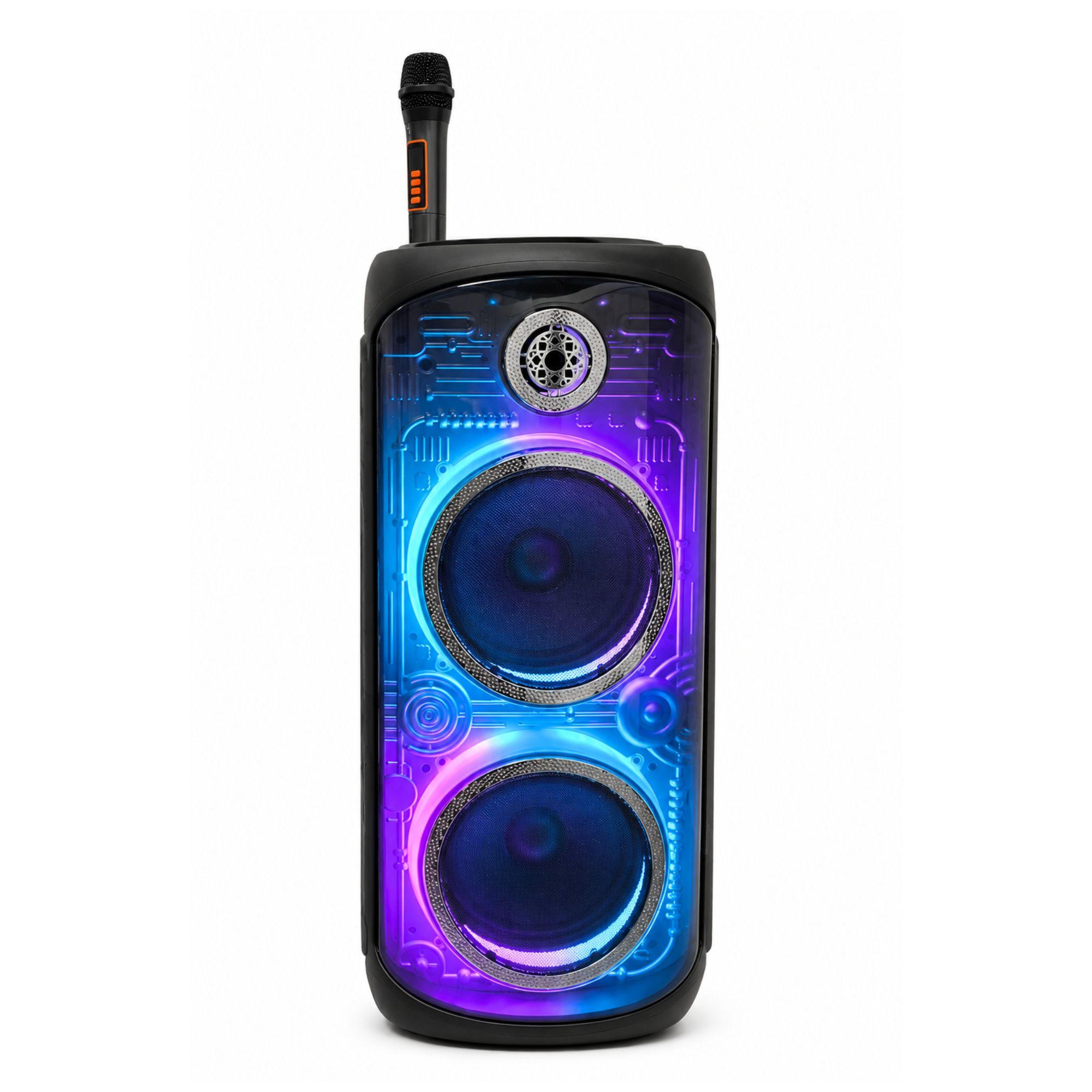 8” x 2 Portable RGB lighting Speaker-40 watts-Kolav-D2883 image
