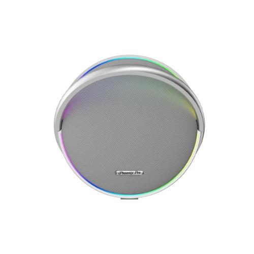 IX-122 9 Hrs/100W Bluetooth Wireless Round Speaker - Silver