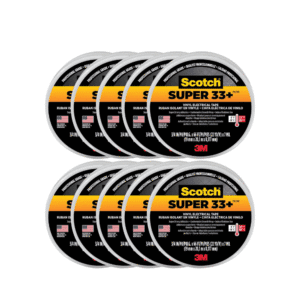 3M Scotch Super 33+ Vinyl Electrical Tape.75-Inch by 66-Feet, 10-Pack image