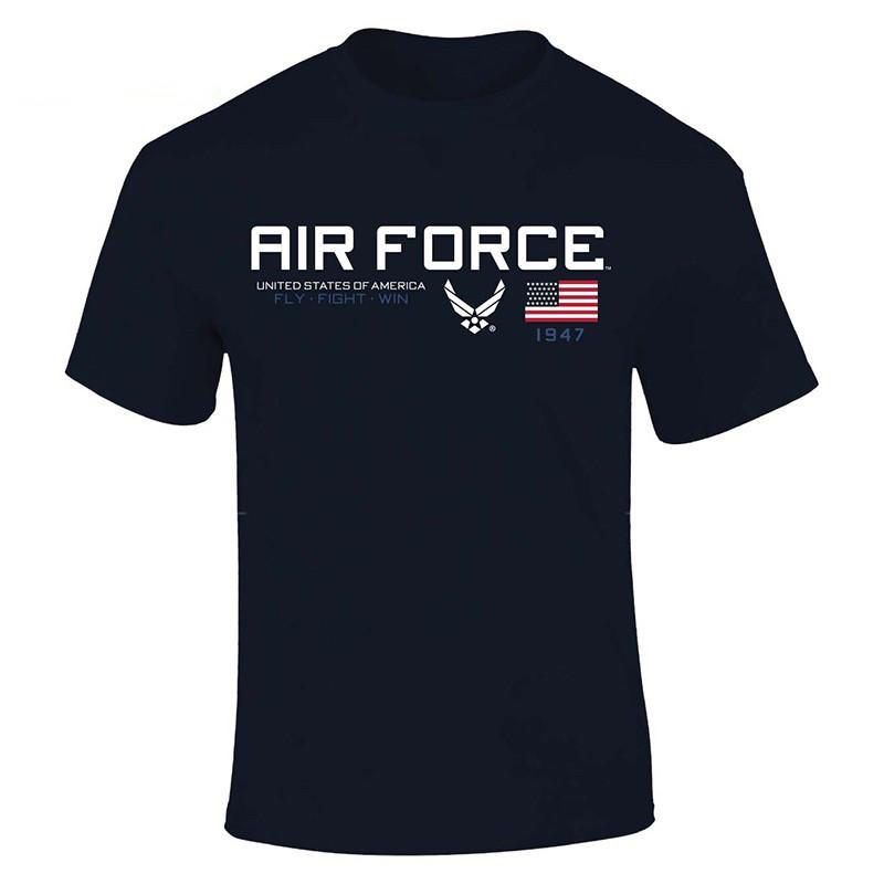 Air Force Flag Icon T-Shirt - Navy Blue image