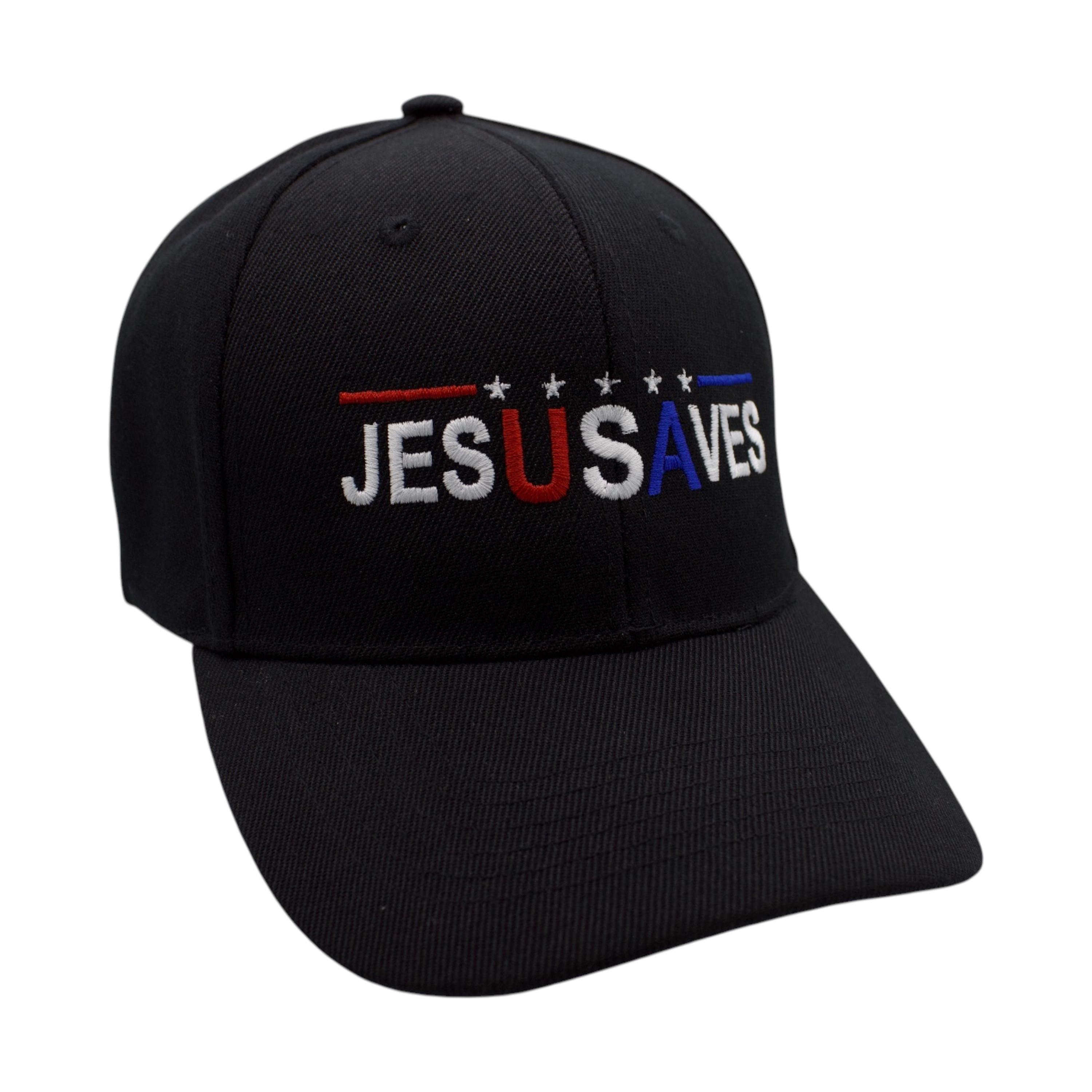 Jesus Saves Cap - Black image
