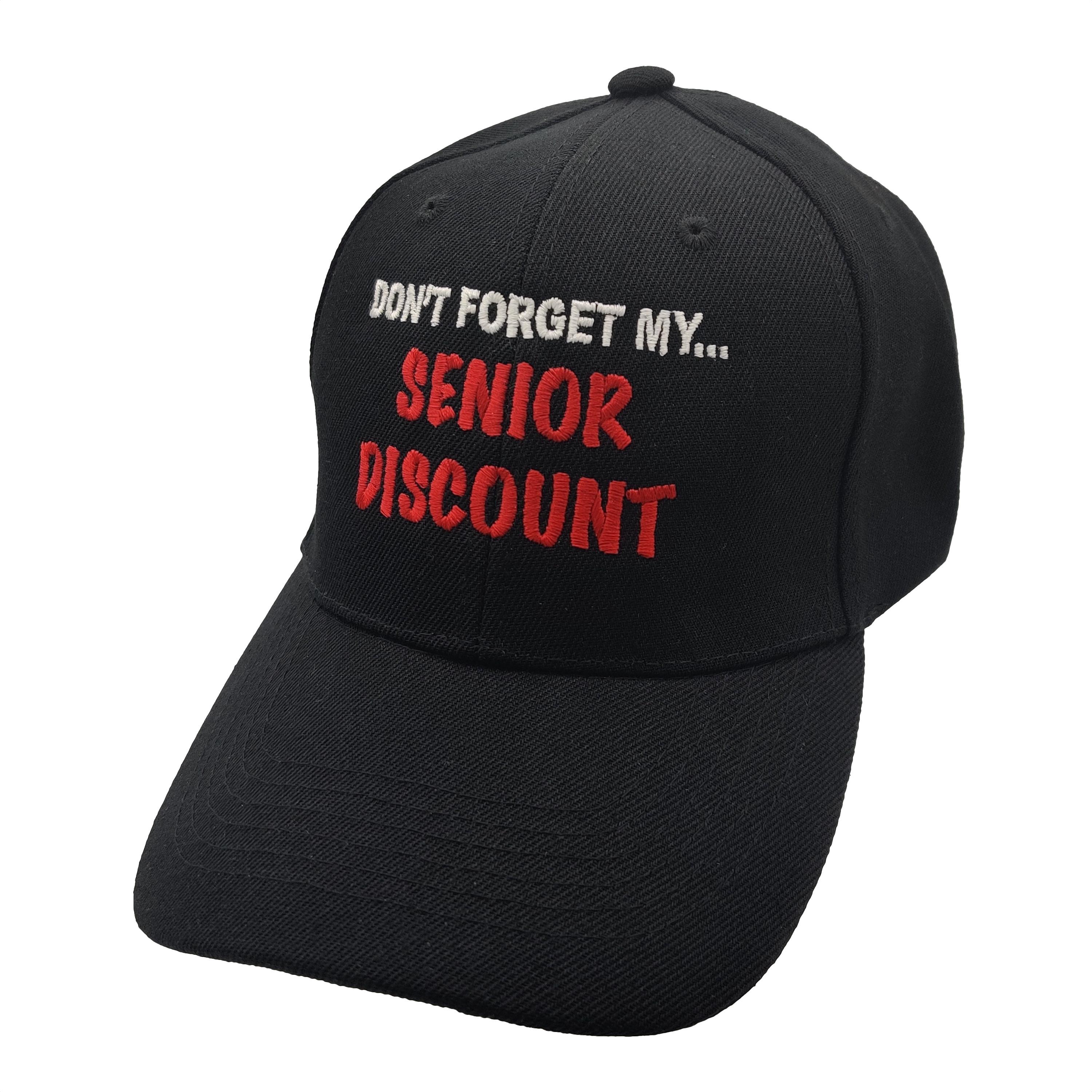 Don't Forget My Senior Discount Cap - Black image