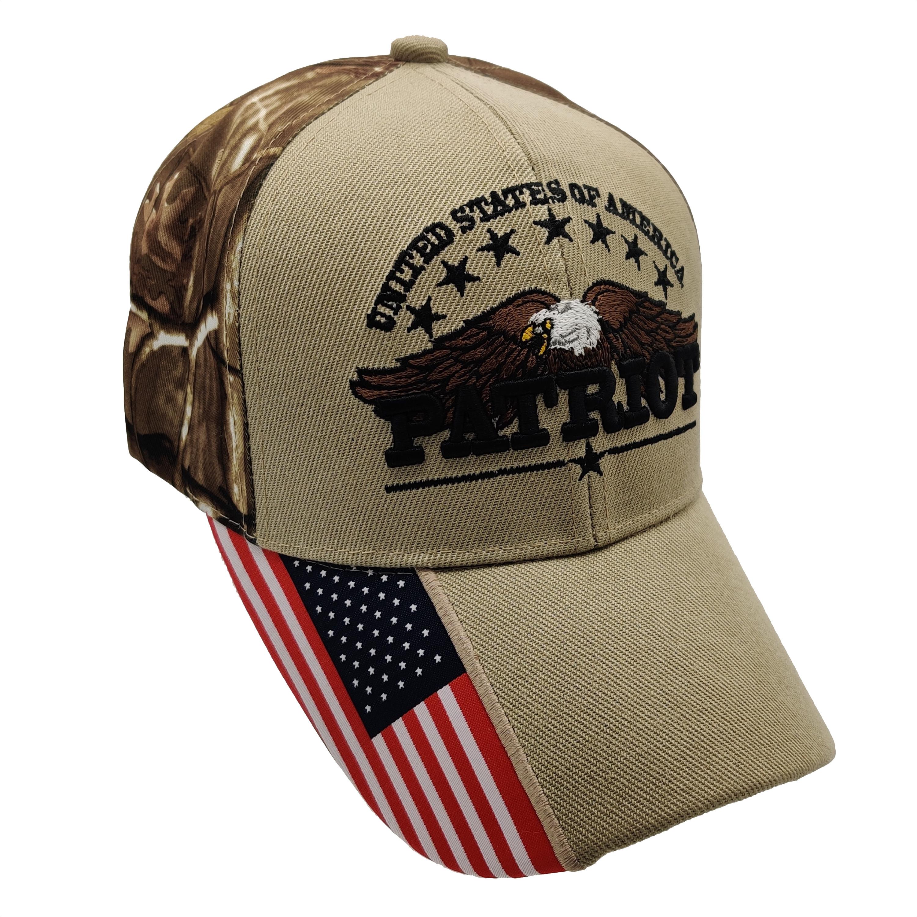 U.S.A. Patriot Eagle Cap - Khaki/Hunting Camo image