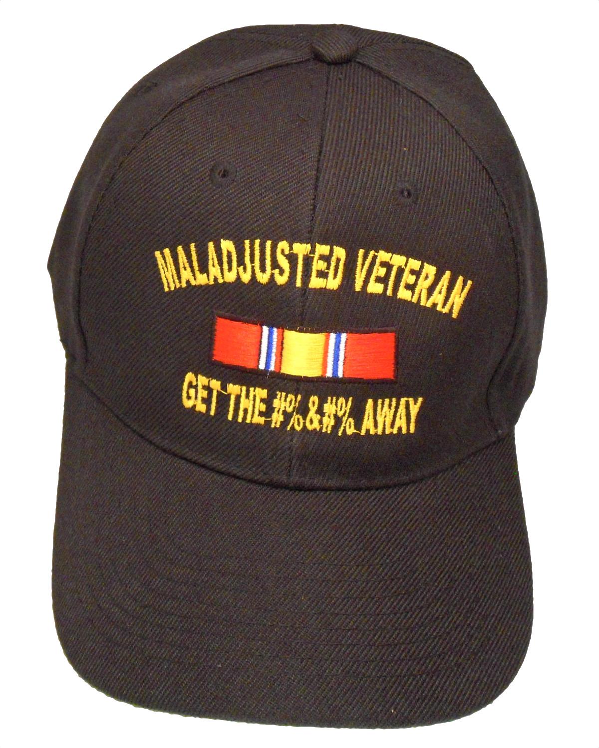 Maladjusted Veteran Ribbon Cap - Black (6 Pieces) image
