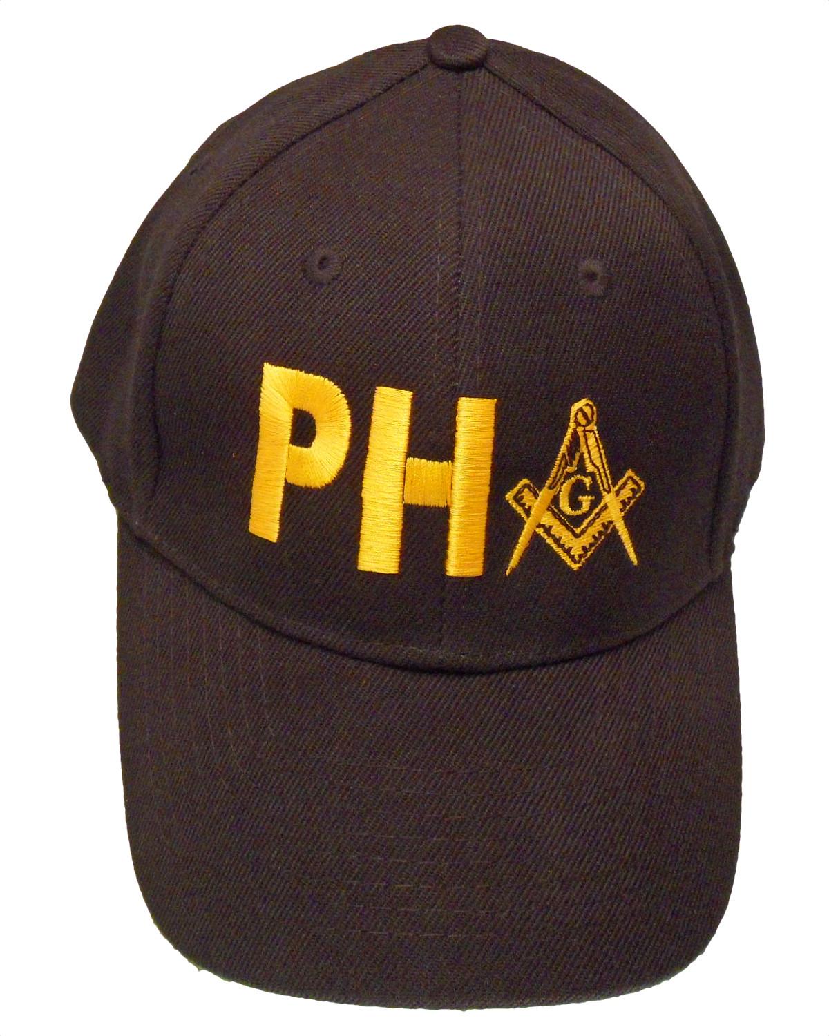 PHA Prince Hall Mason Cap - Black image