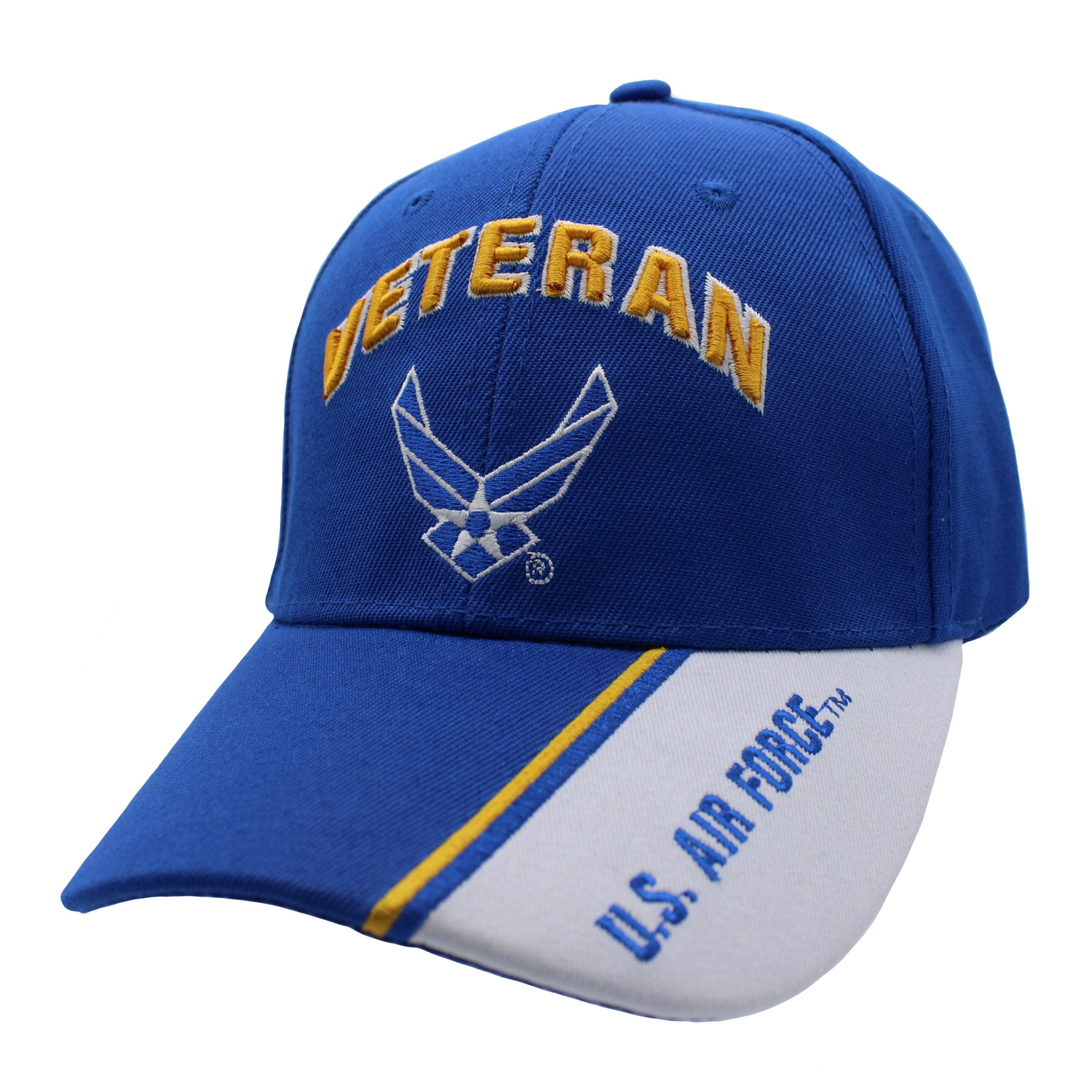 Veteran Air Force Logo Emblem Shadow Cap - Royal Blue image