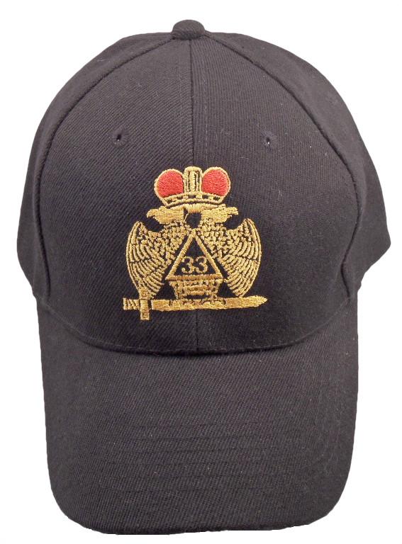 33rd Degree Mason Wings Down Cap - Black image