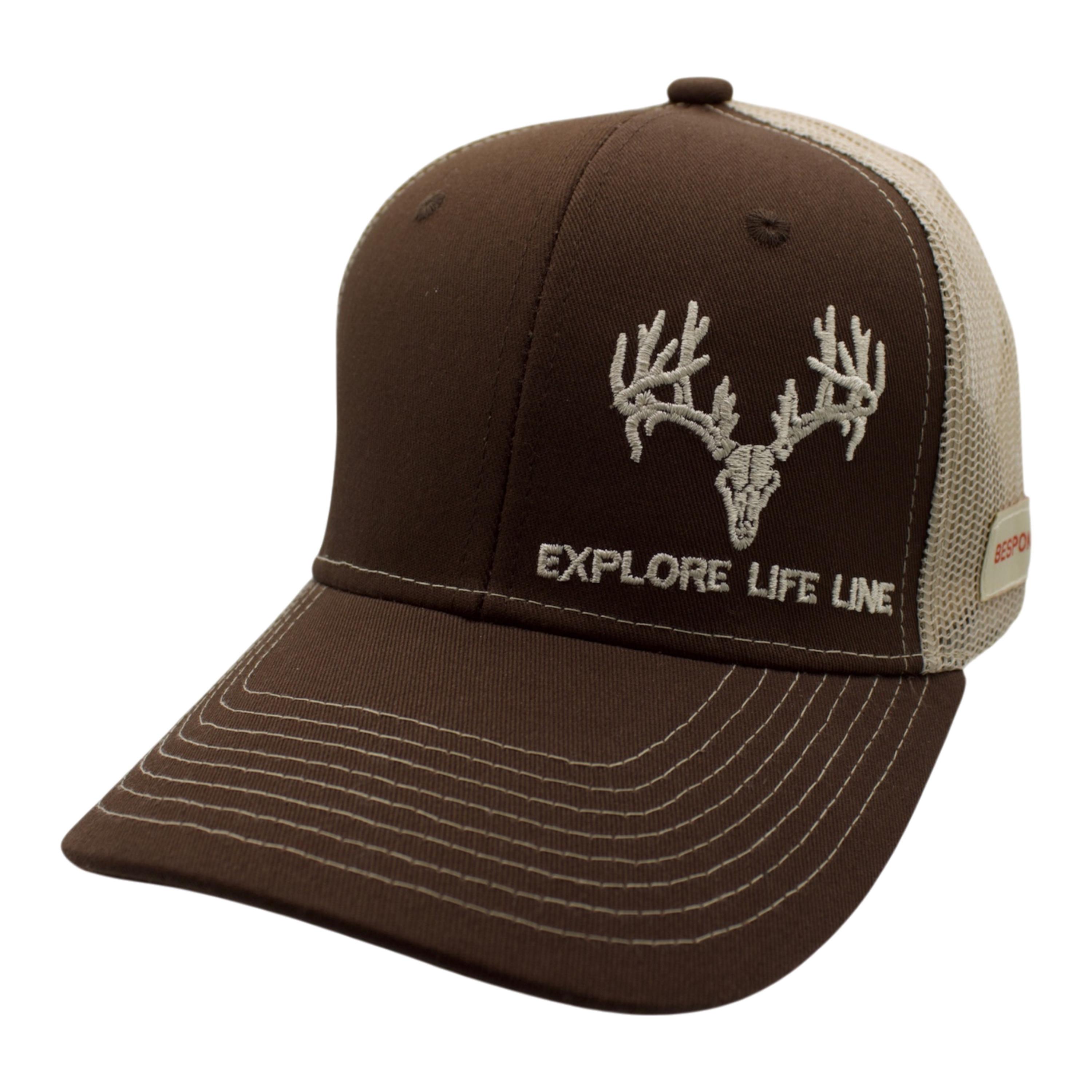Deer Skull ELL Trucker Hat - Brown/Khaki