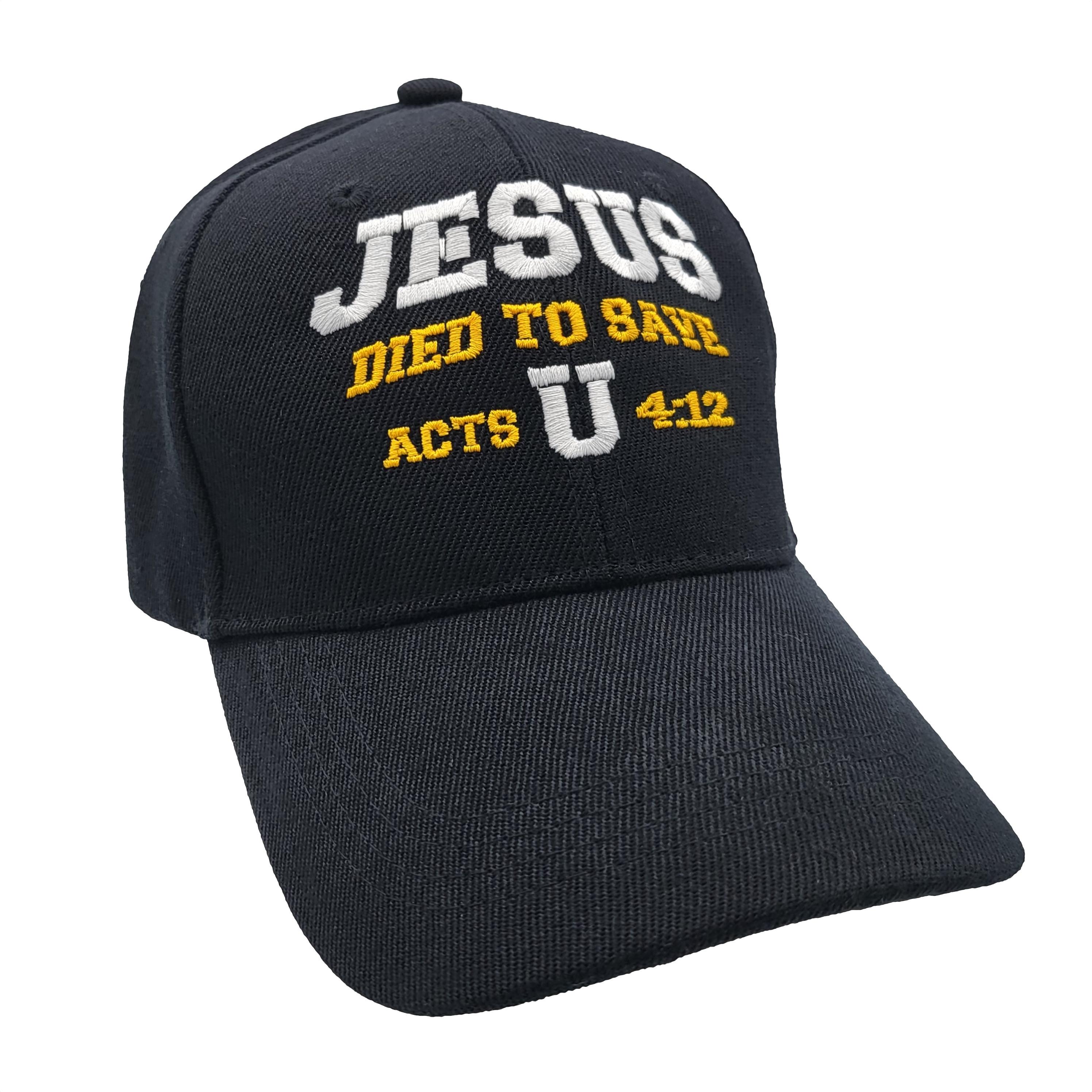 Jesus Died To Save U Cap - Black image