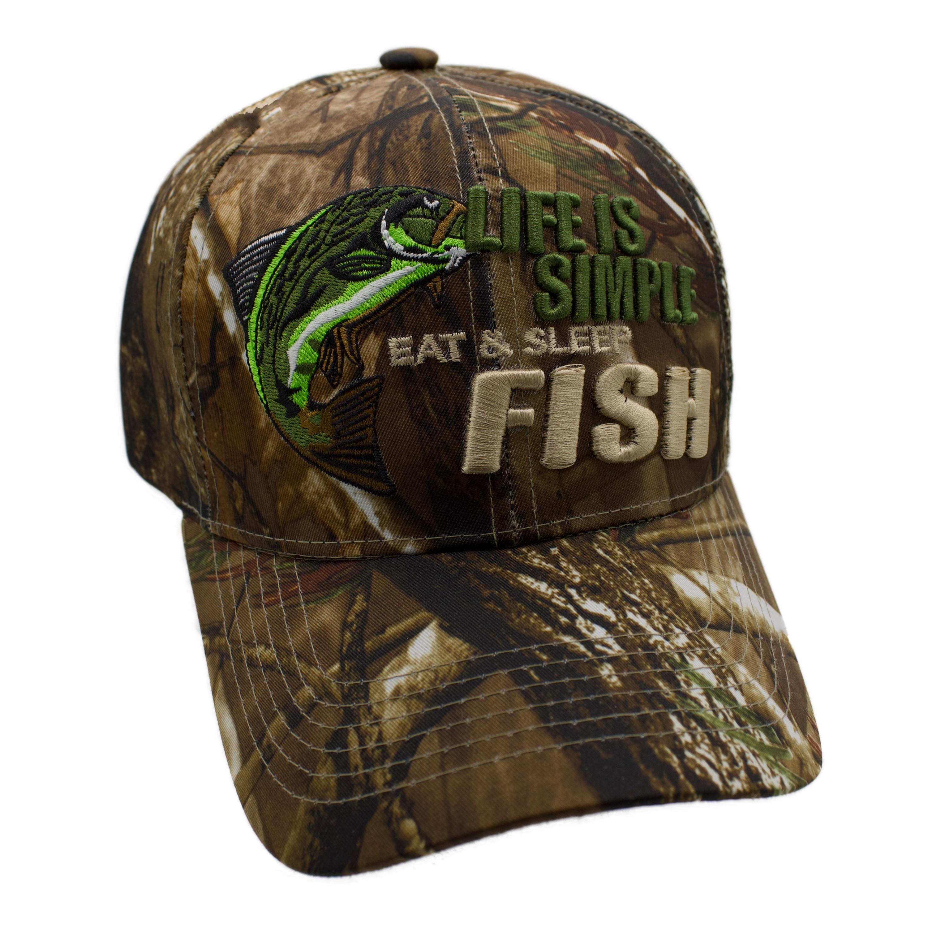 Life is Simple Eat and Sleep Fish Cap - Hunting Camo image