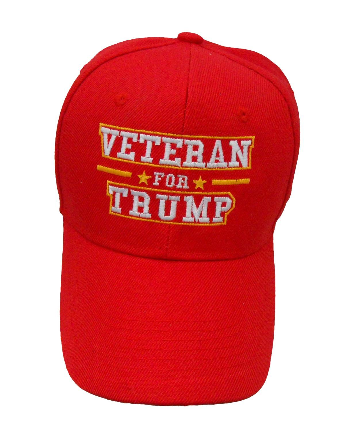 Veteran For Trump Cap - Red (6 Pieces) image