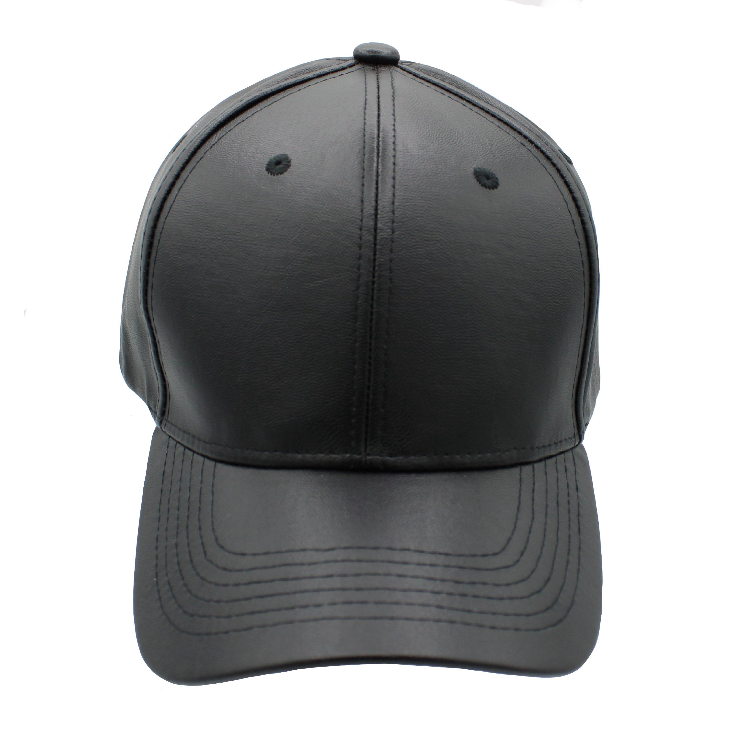PU Leather Velcro Cap - Black image