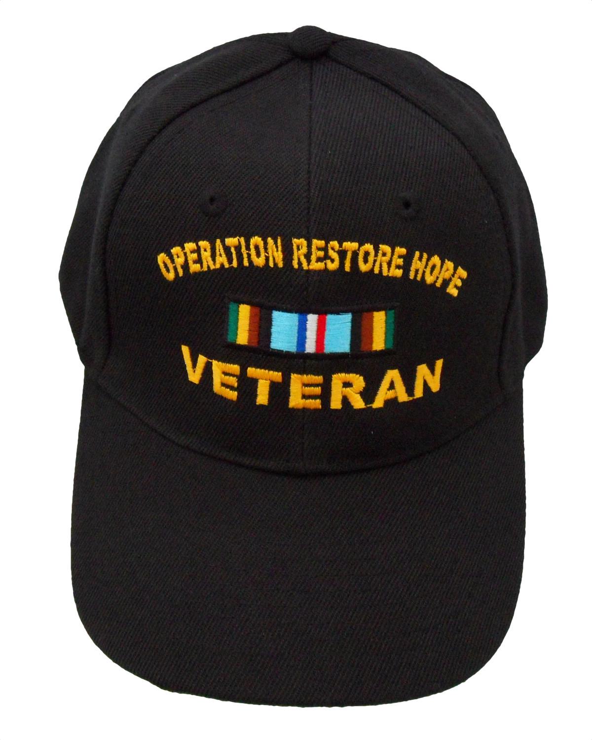 Operation Restore Hope Veteran Ribbon Cap - Black (6 Pieces) image