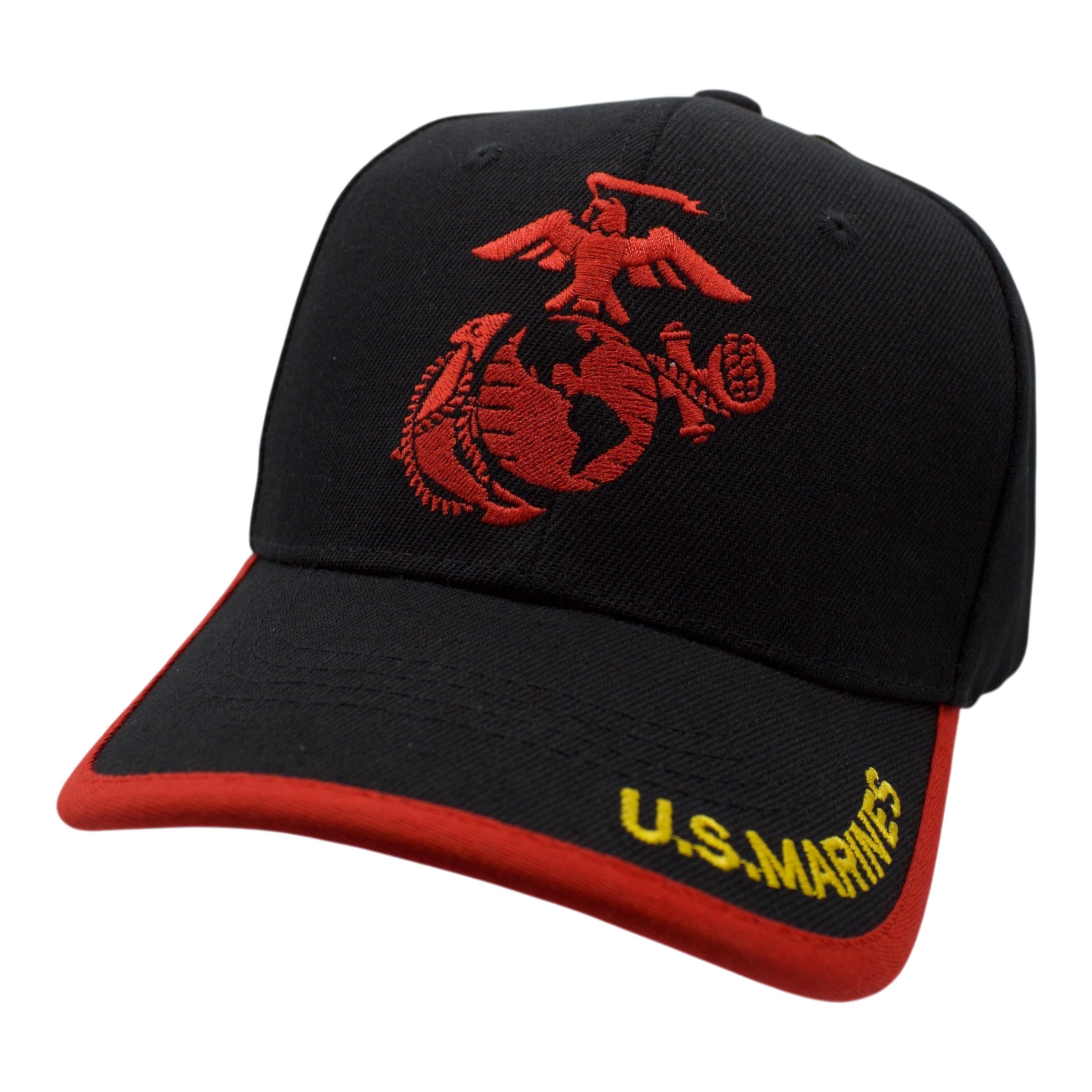 Marine Logo (Red) Cap - Black image