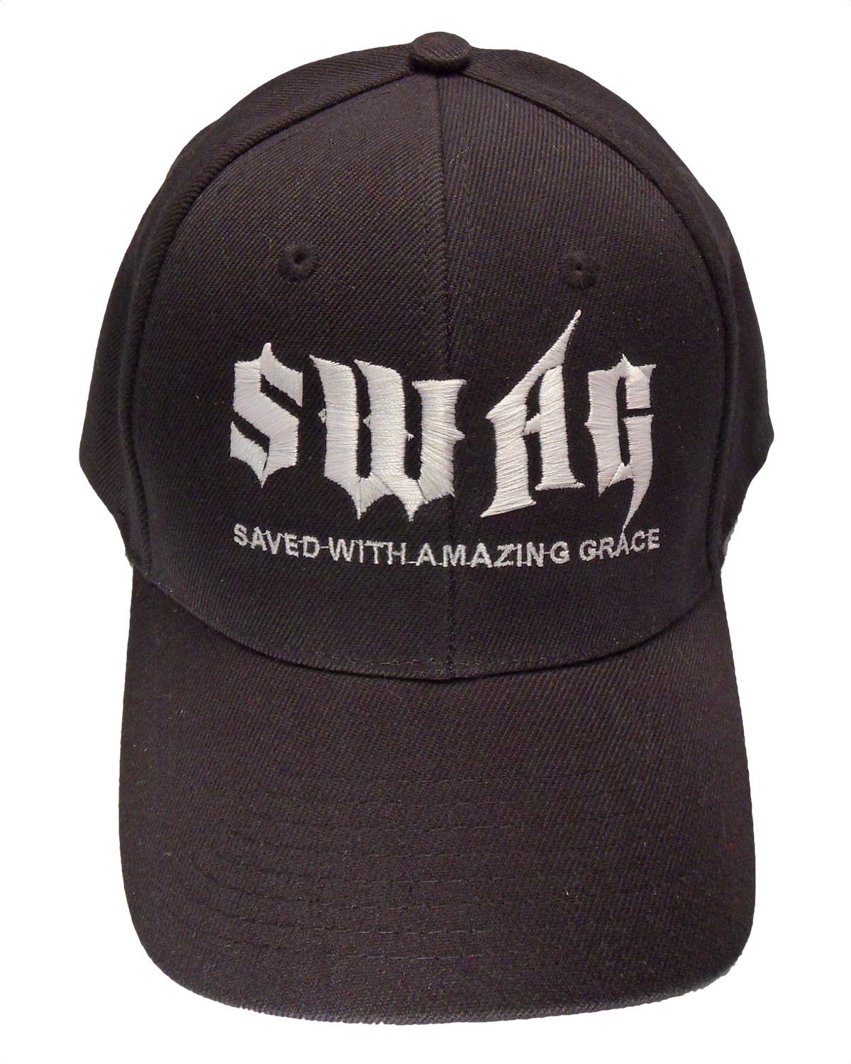 SWAG Saved With Amazing Grace Cap - Black image