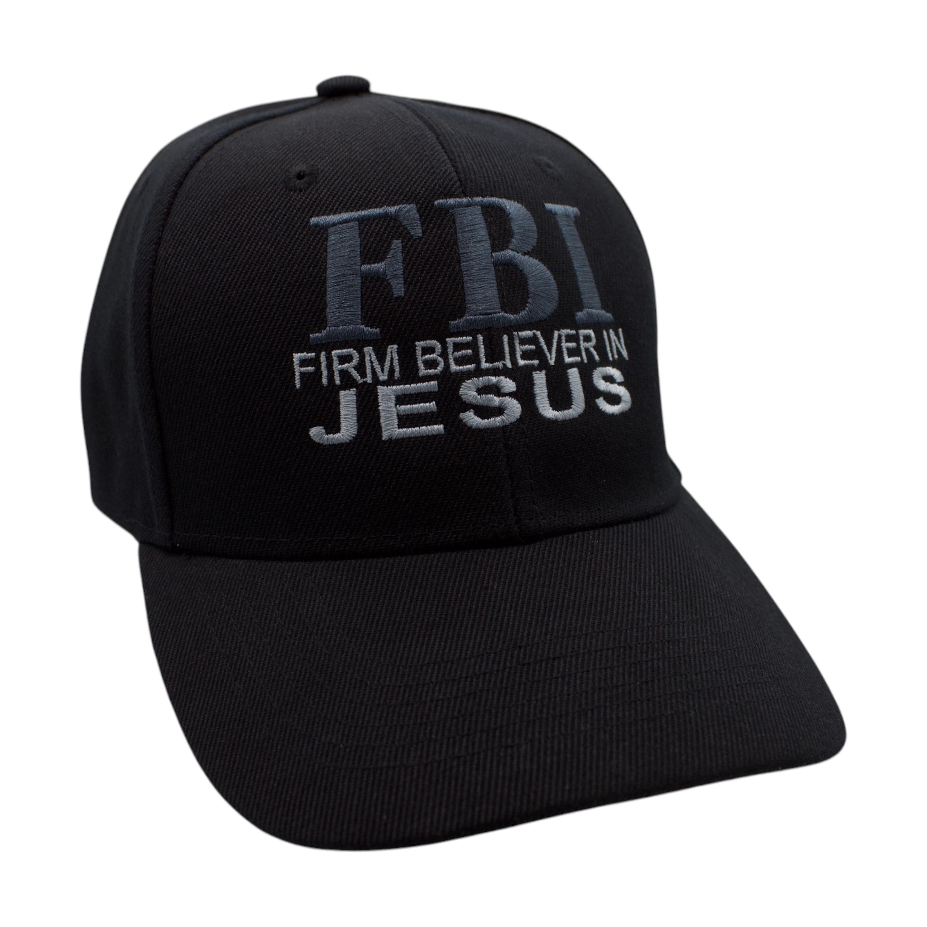 FBI Firm Believer In Jesus (Dark Gray) Cap - Black image