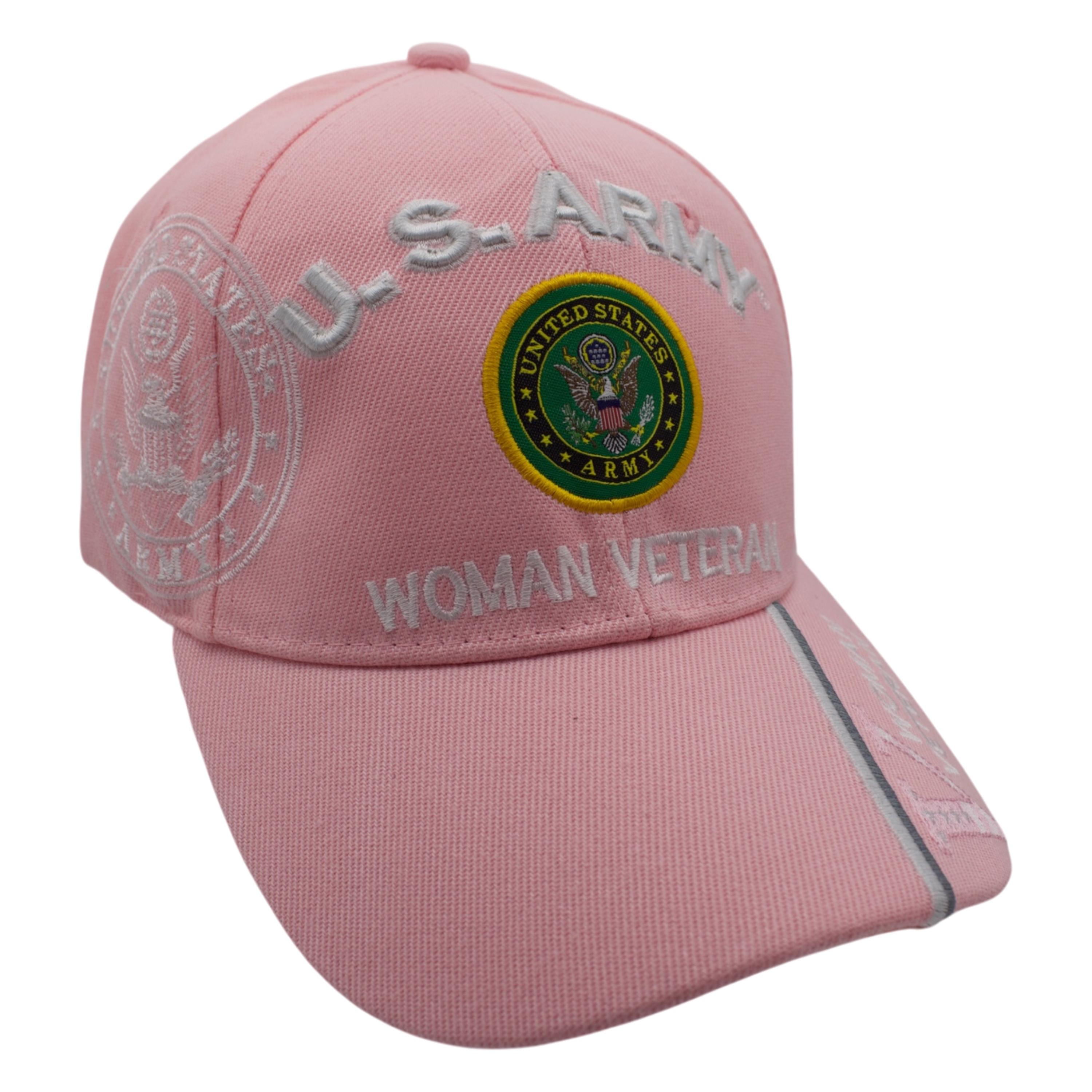 U.S. Army Woman Veteran Emblem w/ V Cap - Pink image