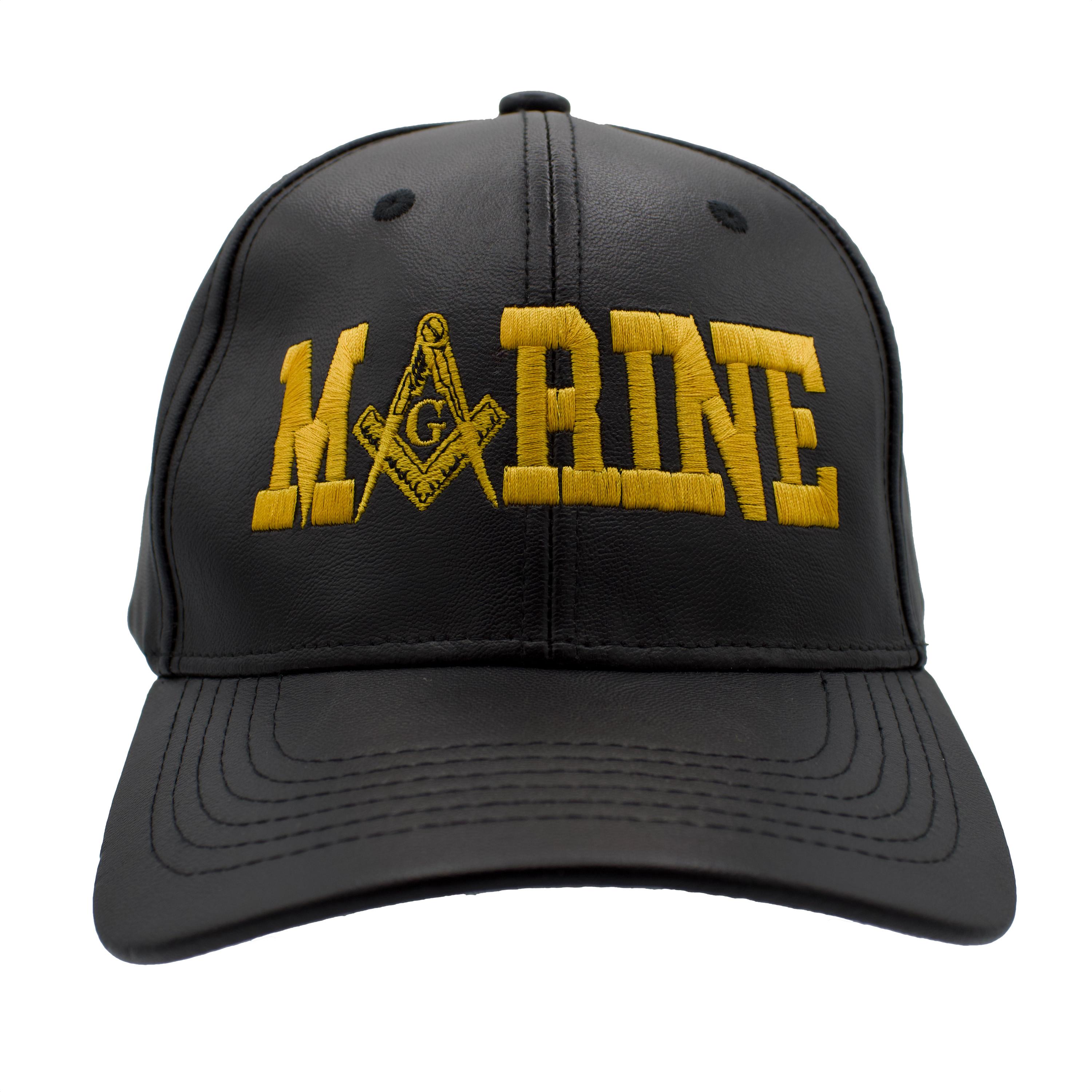 Marine Mason PU Leather Cap - Black image