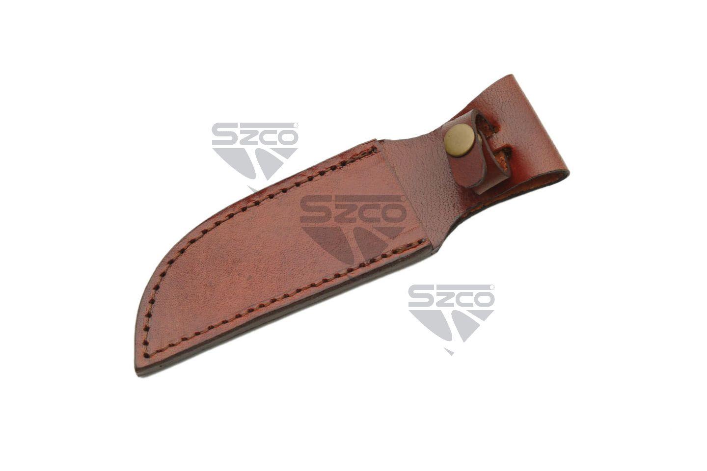 8 Inch Brown Leather Sheath