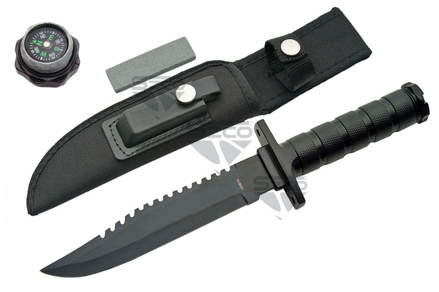 12 Inch Black Survival Knife