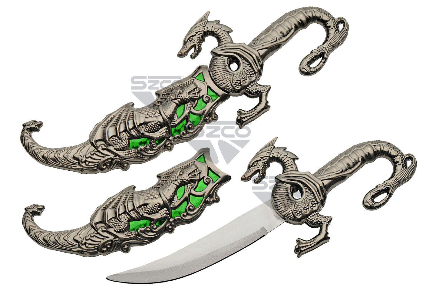 9.5 Inch Green Dragon Dagger image