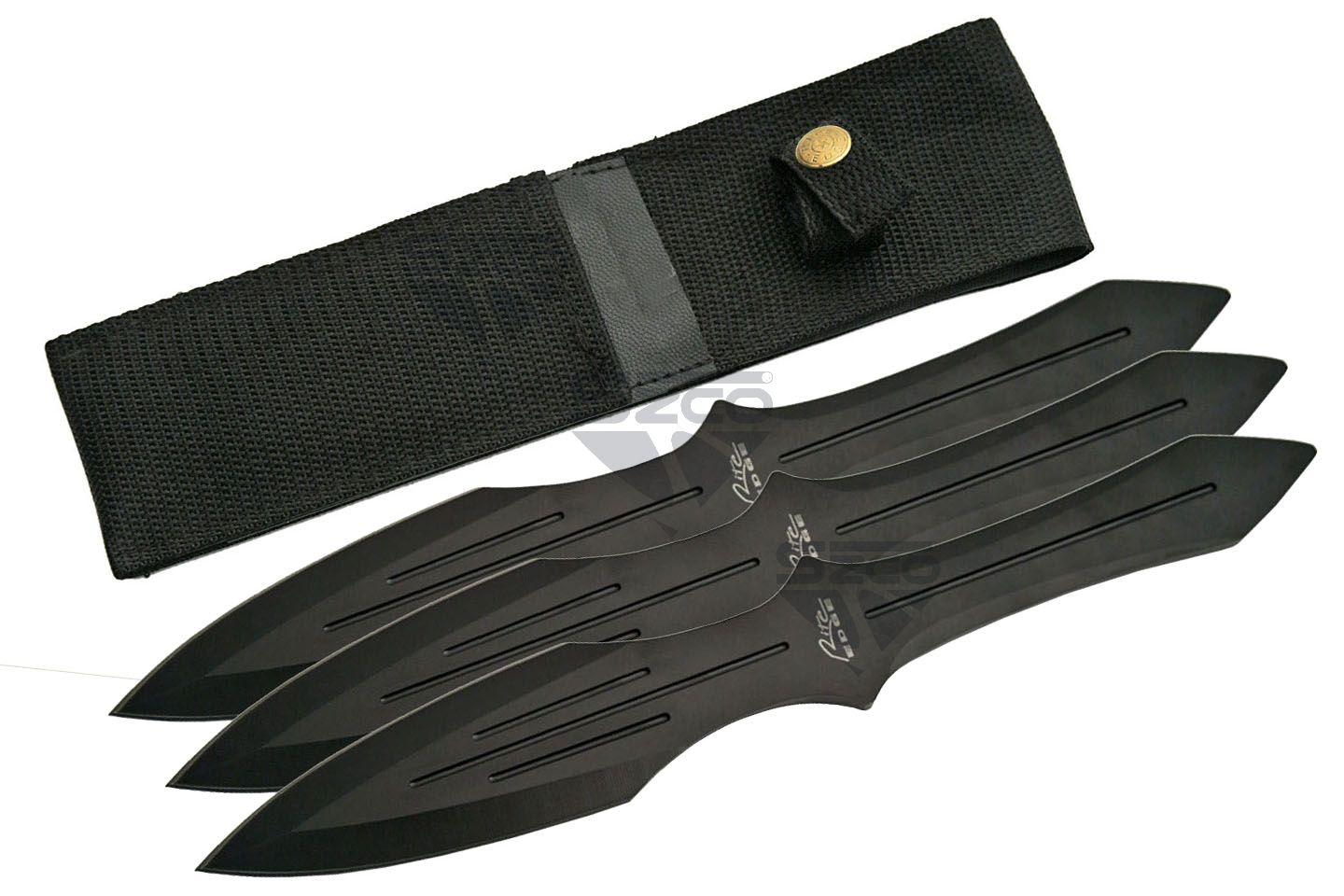 10 Inch Black 3 PC PRO Throwing SET