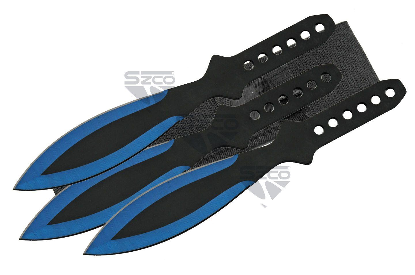 9 Inch 3PC Blue Throwing SET image