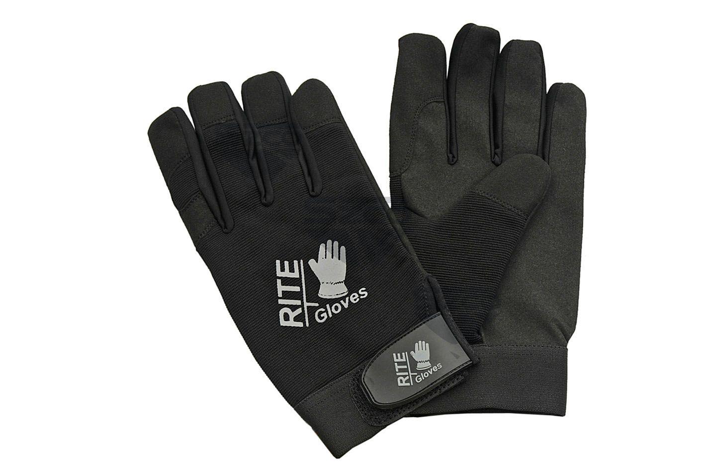 Black Leather Work Gloves - Large image