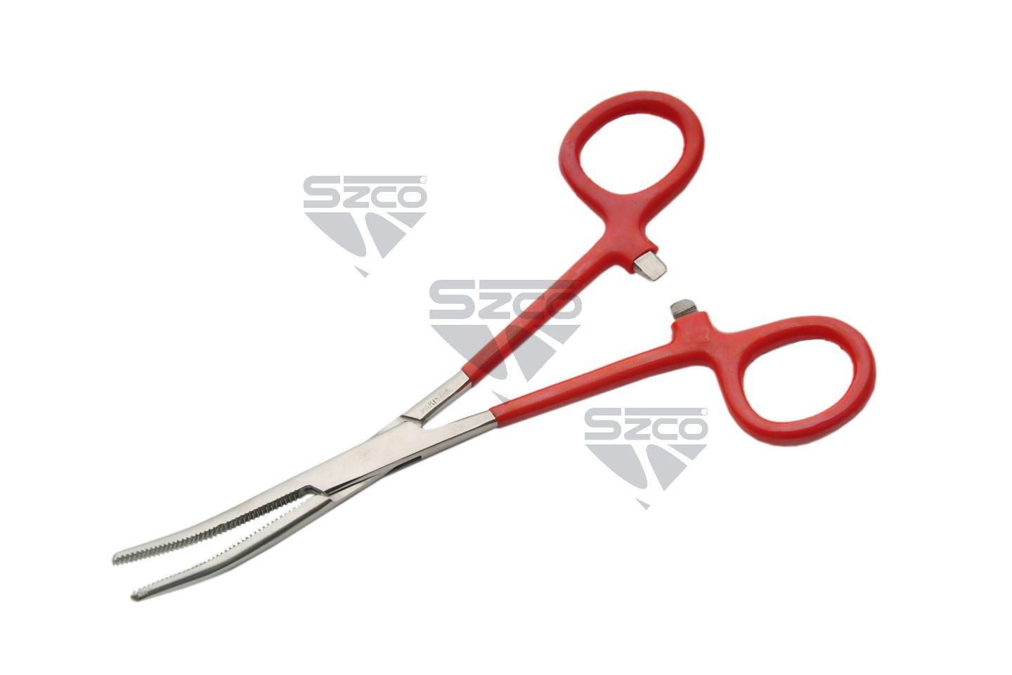 6.25 Inch Curved PVC Grip Hemostat