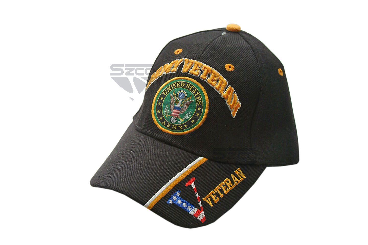 Army Veteran Black CAP