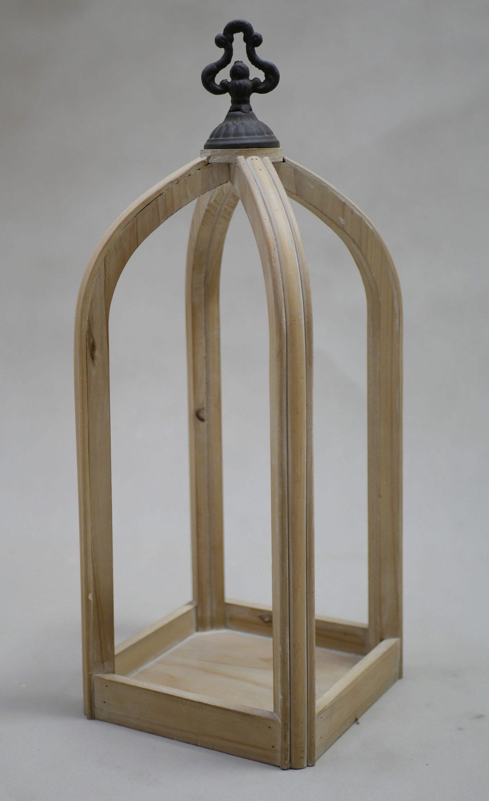WOODEN OPEN LANTERN 9X23.5", LG