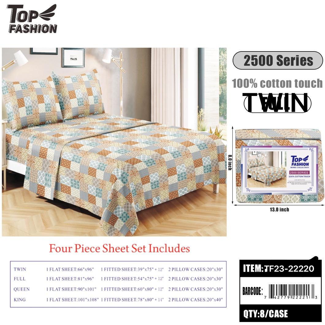 80G TWIN SIZE 3-PIECE BED SHEET SET 8PC/CS image