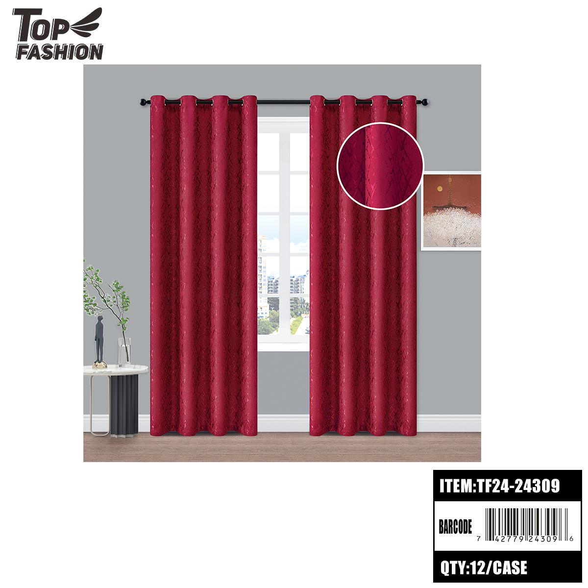 BLACKOUT CURTAINS (WINE RED) 84"12PC/CS