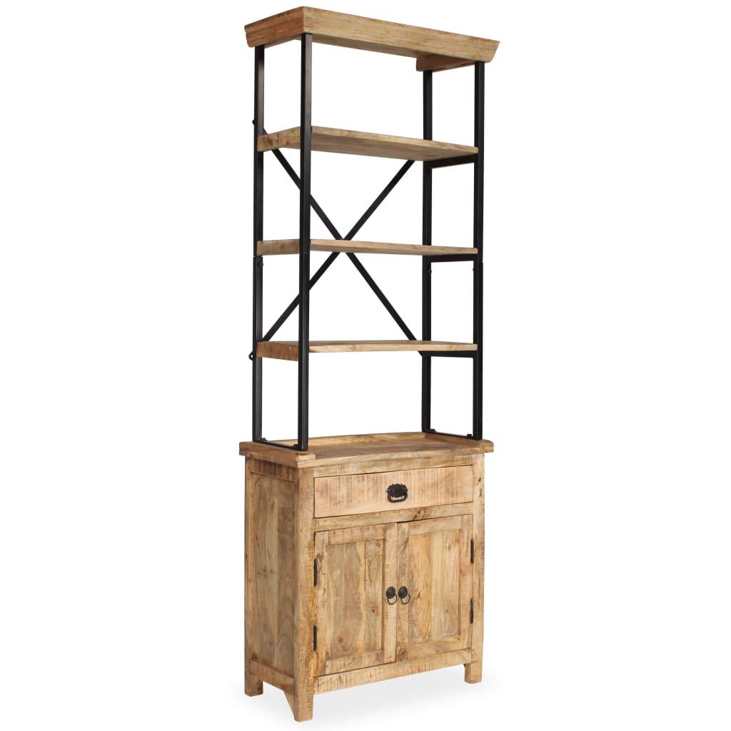 vidaXL Sideboard with Shelves Solid Mango Wood 25.6"x11.8"x70.9 image