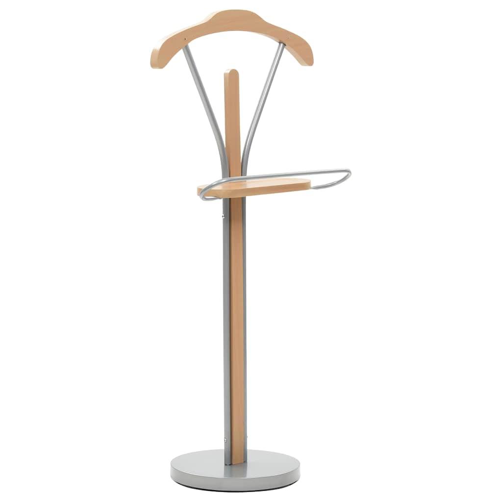 vidaXL Suit Stand Natural MDF 42.1 in tall Lightweight Clothing Rack image