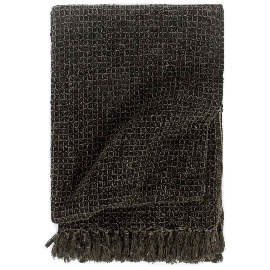 vidaXL Throw Cotton 63.0x82.7" Anthracite/Brown image