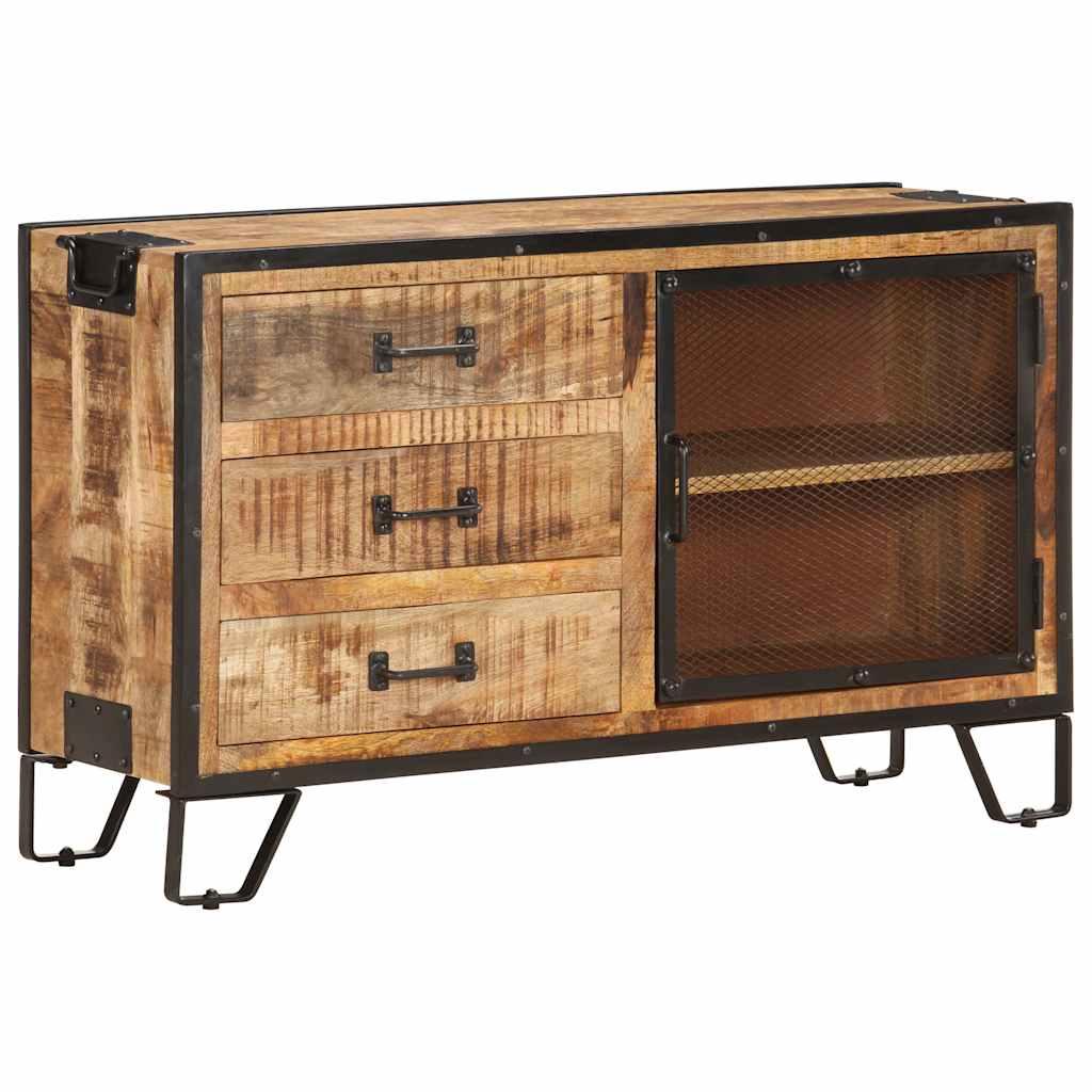 vidaXL Sideboard 39.4"x12.2"x23.6" Solid Rough Mango Wood image