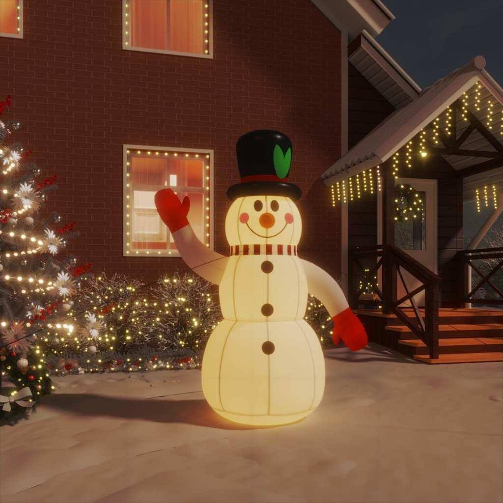 vidaXL Inflatable Snowman with LEDs 4 ft image