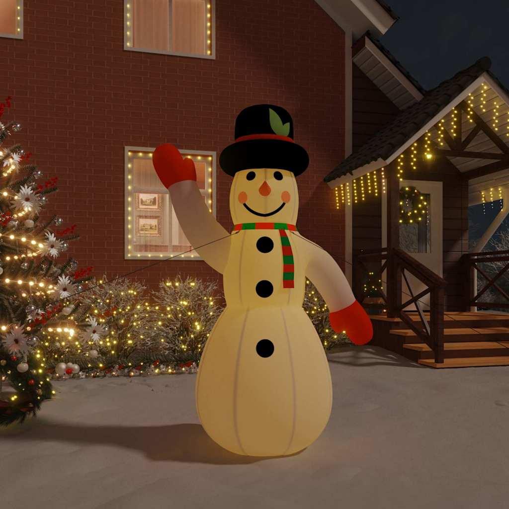 vidaXL Christmas Inflatable Snowman with LEDs 145.7 image