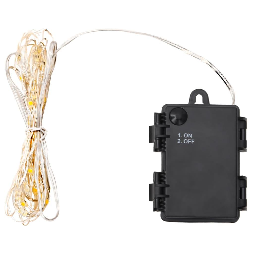vidaXL LED String Light Black, White Plastic Large Decorative Inlays image