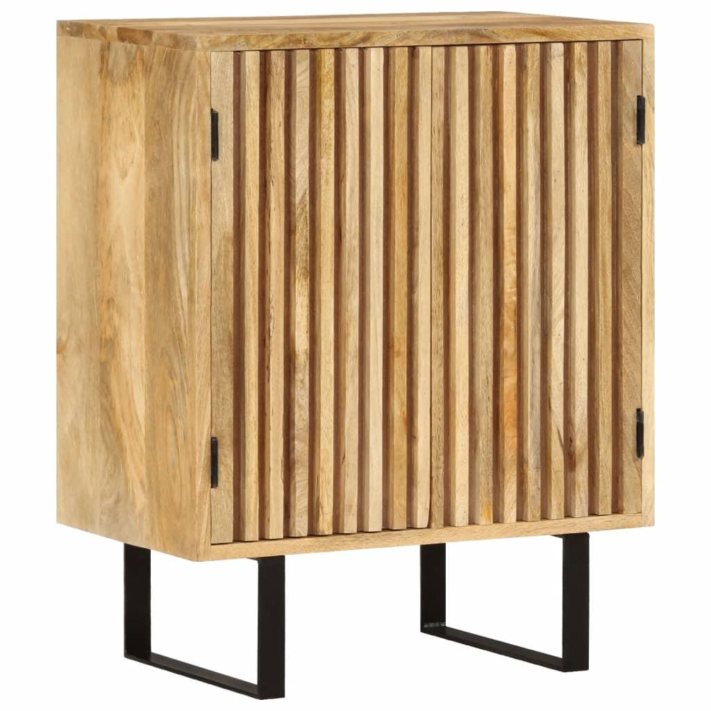 vidaXL Sideboard Natural Mango Wood Solid Mango Wood, Iron Medium image
